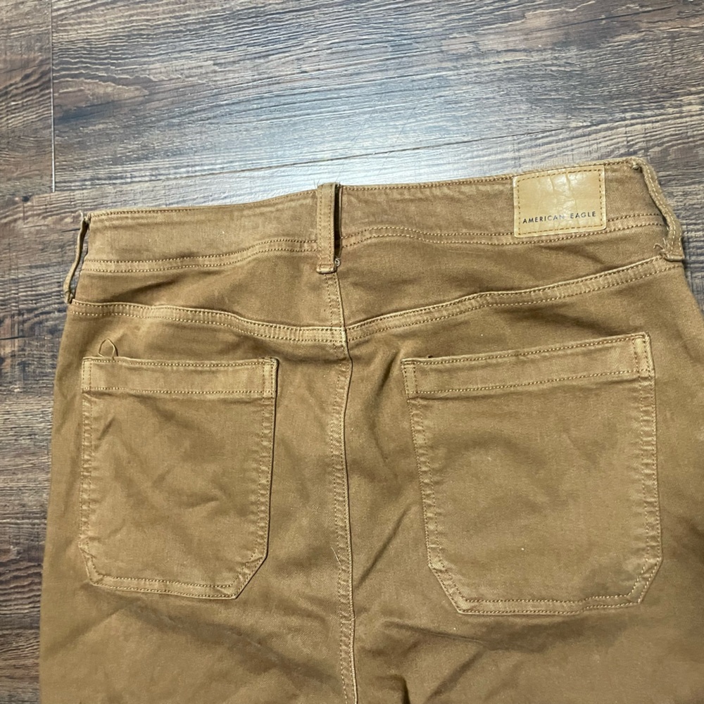 AMERICAN EAGLE Next Level Stretch High-Rise  Tan Skinny Pant-like Leggings Sz 10 - Picture 11 of 15